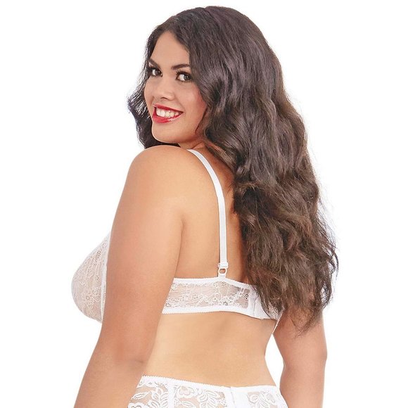 Open Cup Underwire Bra Womens Plus Size 42 Black Stretch Lace Lingerie - Picture 9 of 9